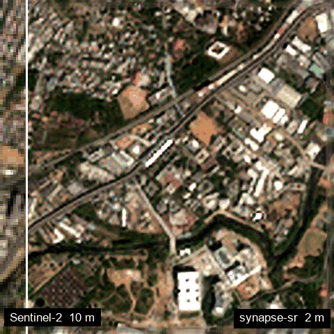 RV University, Bengaluru: Sentinel-2 10 m versus synapse-sr 2 m